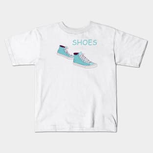 blue shoes Kids T-Shirt